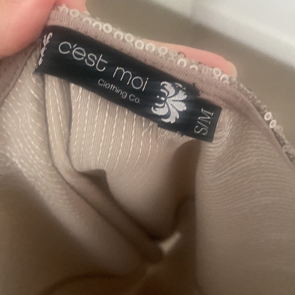 Gold and Silver Sequin Low Back Party Dress - Picture 4 of 4